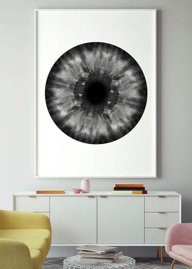 Eyeball Black And White Print