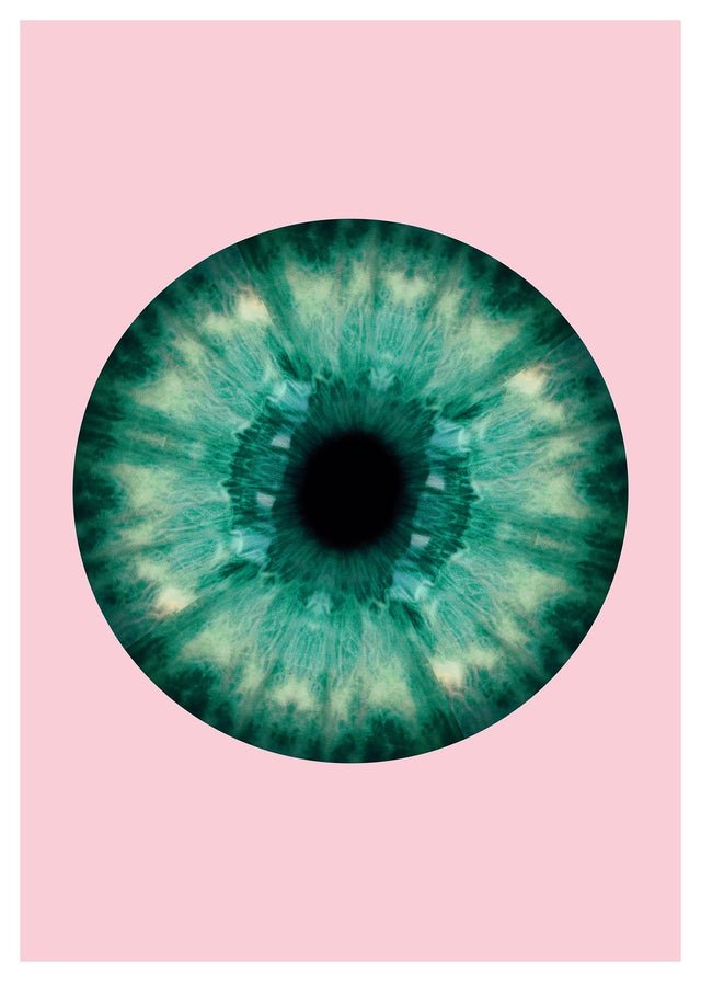 Eyeball Pink And Green Print