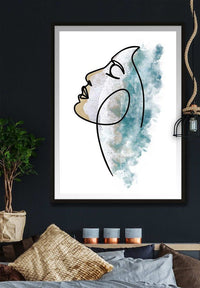 Face And Wave Beach Print