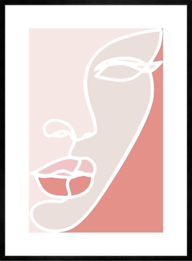 Face Study Block Colours Print