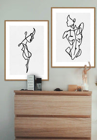 Female Front Study Line Art Print