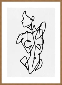 Female Front Study Line Art Print