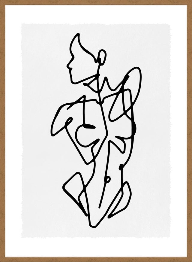 Female Front Study Line Art Print