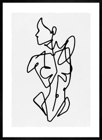 Female Front Study Line Art Print