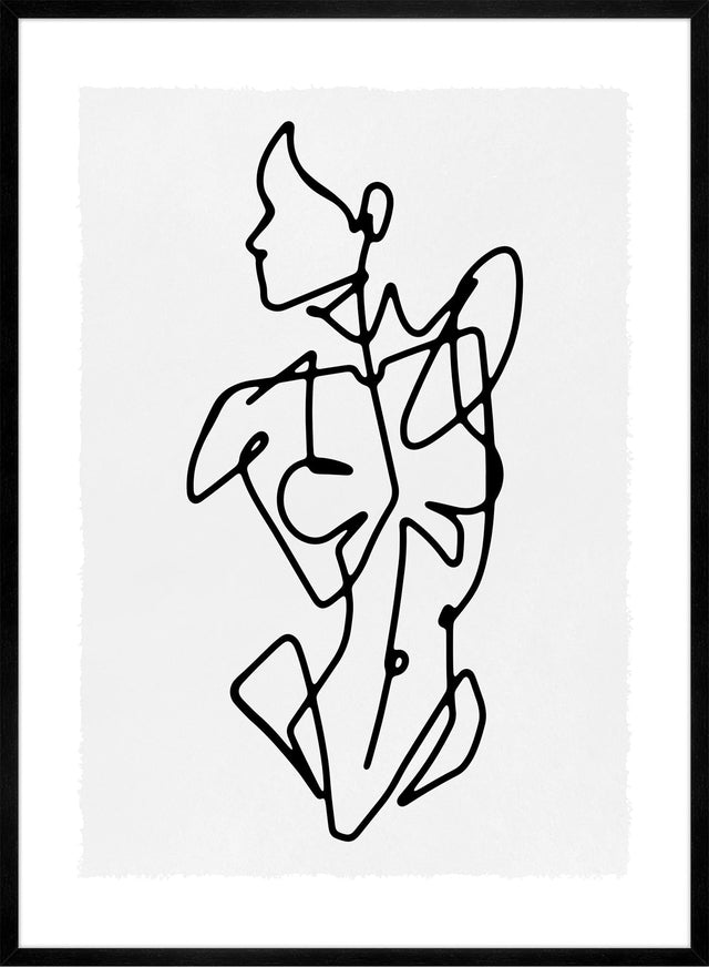 Female Front Study Line Art Print