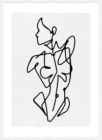 Female Front Study Line Art Print