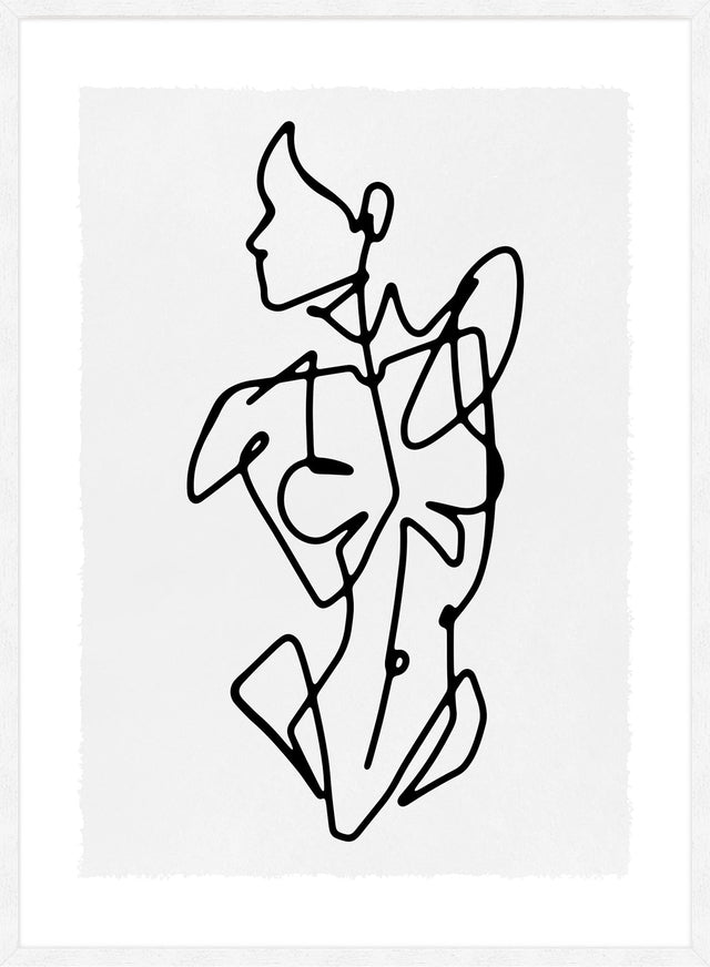 Female Front Study Line Art Print