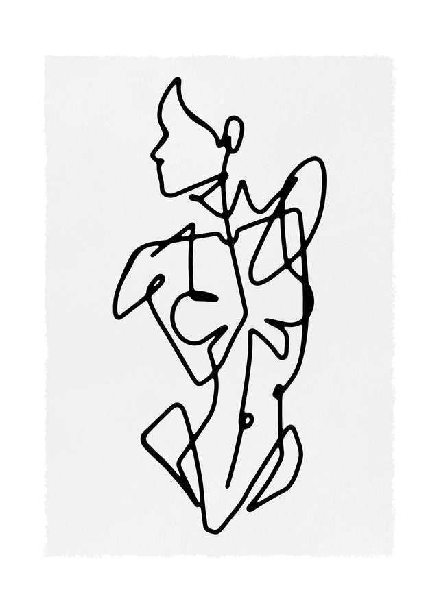 Female Front Study Line Art Print