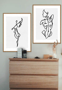 Female Side Study Line Art Print