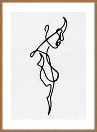 Female Side Study Line Art Print