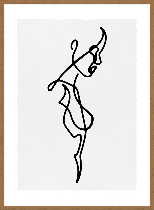 Female Side Study Line Art Print