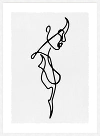 Female Side Study Line Art Print