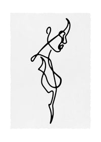 Female Side Study Line Art Print