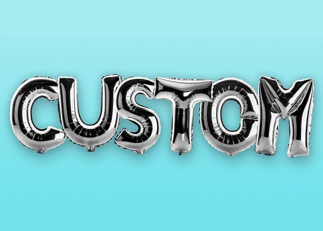 Foil Balloon Style Personalised Name Blue Print