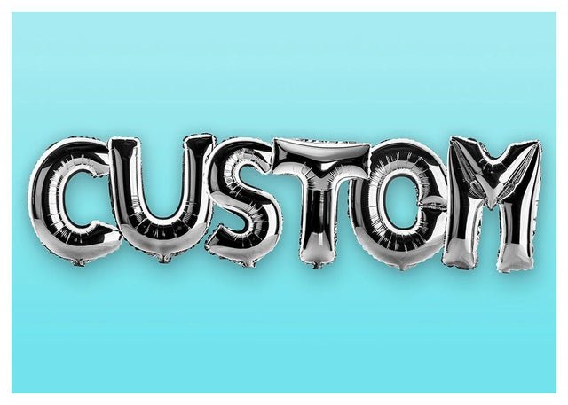 Foil Balloon Style Personalised Name Blue Print