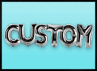 Foil Balloon Style Personalised Name Blue Print