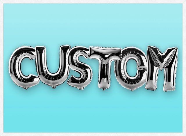 Foil Balloon Style Personalised Name Blue Print