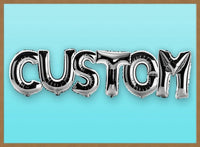 Foil Balloon Style Personalised Name Blue Print
