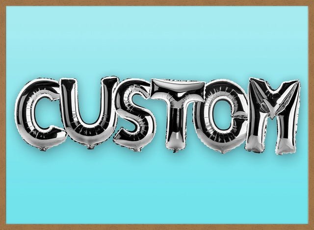 Foil Balloon Style Personalised Name Blue Print