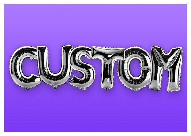 Foil Balloon Style Personalised Name Purple Print