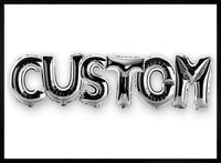 Foil Balloon Style Personalised Name White Print