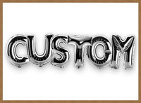 Foil Balloon Style Personalised Name White Print