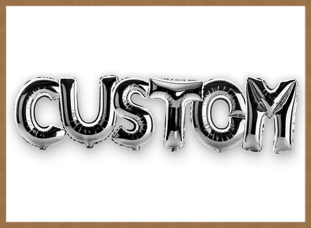 Foil Balloon Style Personalised Name White Print