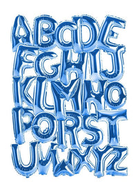 Foil Balloons Alphabet Educational Blue Print