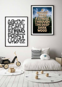 Foil Balloons Alphabet Educational Chrome Silver Print
