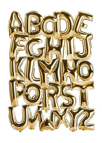 Foil Balloons Alphabet Educational Gold Print