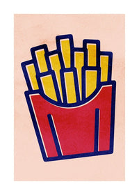 French Fries Fast Food Illustration Print