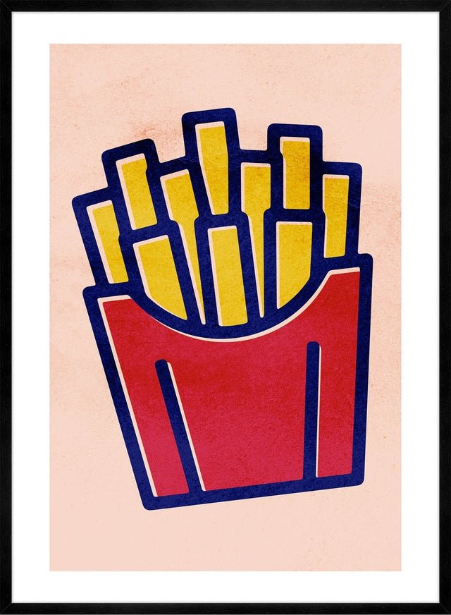 French Fries Fast Food Illustration Print