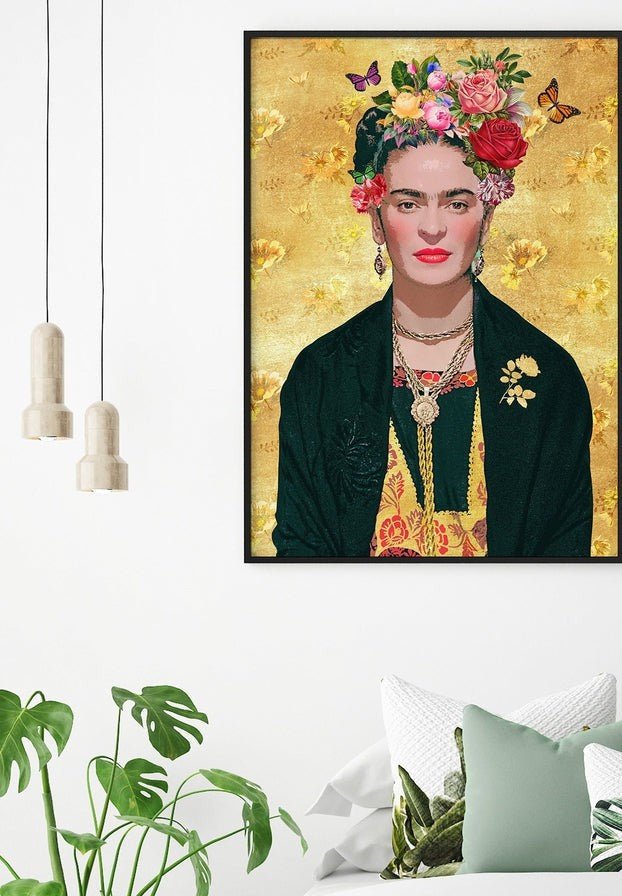 Frida Kahlo Gold Print