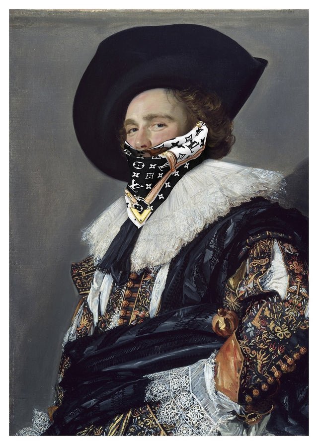 Gang Portrait LV Scarf Print