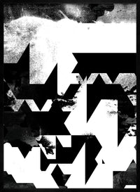 Geometric Abstract Black & White Print