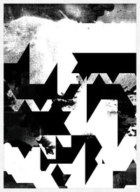 Geometric Abstract Black & White Print