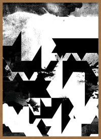 Geometric Abstract Black & White Print