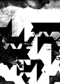 Geometric Abstract Black & White Print