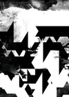 Geometric Abstract Black & White Print