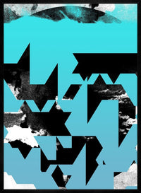 Geometric Abstract Blue Print