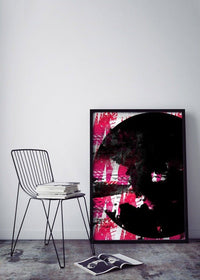 Geometric Moon Pink Print