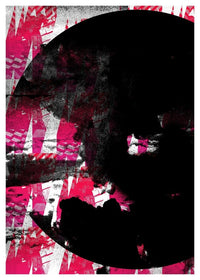 Geometric Moon Pink Print