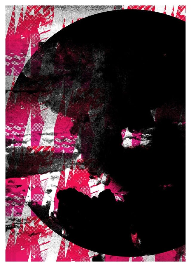 Geometric Moon Pink Print