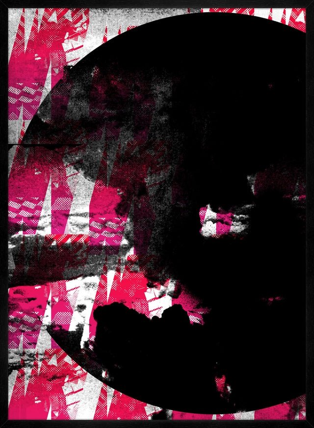Geometric Moon Pink Print