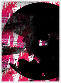 Geometric Moon Pink Print