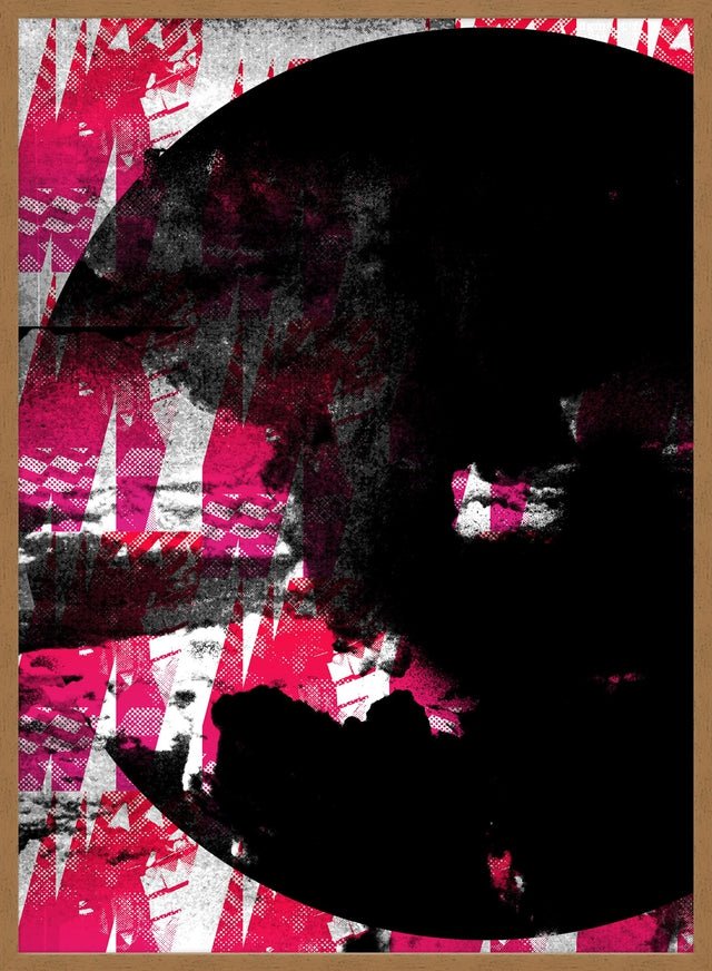 Geometric Moon Pink Print
