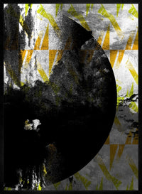 Geometric Moon Yellow Print