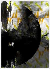 Geometric Moon Yellow Print