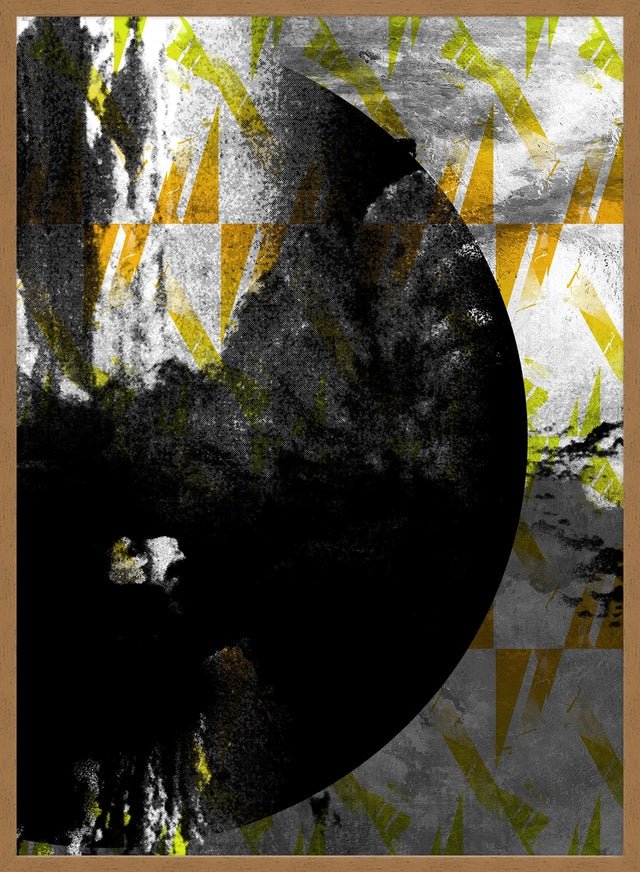 Geometric Moon Yellow Print