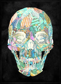 Geometric Pastel Pattern Skull Print